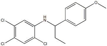 2,4,5-trichloro-N-[1-(4-methoxyphenyl)propyl]aniline Struktur