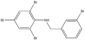 2,4,6-tribromo-N-[(3-bromophenyl)methyl]aniline Struktur