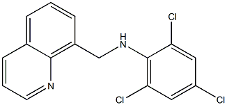 2,4,6-trichloro-N-(quinolin-8-ylmethyl)aniline Struktur