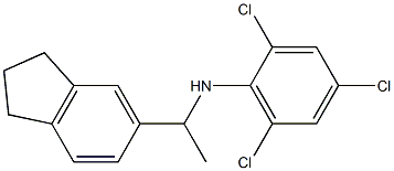 2,4,6-trichloro-N-[1-(2,3-dihydro-1H-inden-5-yl)ethyl]aniline Struktur