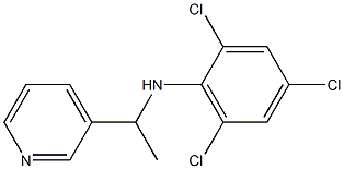 2,4,6-trichloro-N-[1-(pyridin-3-yl)ethyl]aniline Struktur