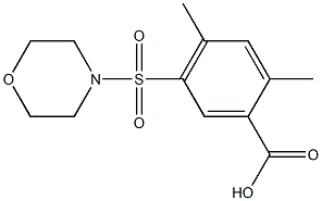 2,4-dimethyl-5-(morpholin-4-ylsulfonyl)benzoic acid Struktur