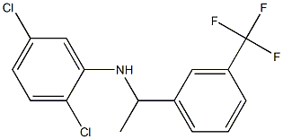 2,5-dichloro-N-{1-[3-(trifluoromethyl)phenyl]ethyl}aniline Struktur