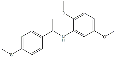 2,5-dimethoxy-N-{1-[4-(methylsulfanyl)phenyl]ethyl}aniline Struktur