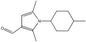 2,5-dimethyl-1-(4-methylcyclohexyl)-1H-pyrrole-3-carbaldehyde Struktur