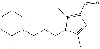 2,5-dimethyl-1-[3-(2-methylpiperidin-1-yl)propyl]-1H-pyrrole-3-carbaldehyde Struktur