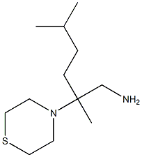 2,5-dimethyl-2-(thiomorpholin-4-yl)hexan-1-amine Struktur