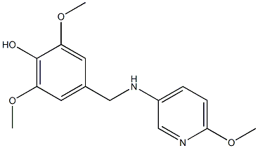 2,6-dimethoxy-4-{[(6-methoxypyridin-3-yl)amino]methyl}phenol Struktur