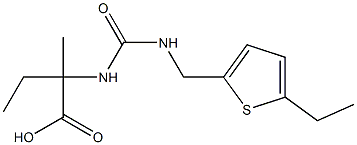 2-[({[(5-ethylthien-2-yl)methyl]amino}carbonyl)amino]-2-methylbutanoic acid Struktur