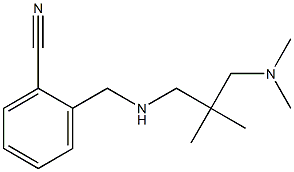 2-[({2-[(dimethylamino)methyl]-2-methylpropyl}amino)methyl]benzonitrile Struktur