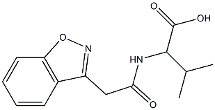 2-[(1,2-benzisoxazol-3-ylacetyl)amino]-3-methylbutanoic acid Struktur