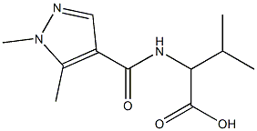 2-[(1,5-dimethyl-1H-pyrazol-4-yl)formamido]-3-methylbutanoic acid Struktur