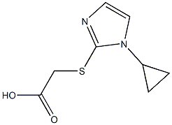 2-[(1-cyclopropyl-1H-imidazol-2-yl)sulfanyl]acetic acid Struktur