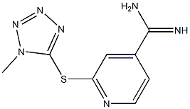 2-[(1-methyl-1H-1,2,3,4-tetrazol-5-yl)sulfanyl]pyridine-4-carboximidamide Struktur