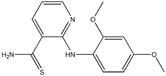 2-[(2,4-dimethoxyphenyl)amino]pyridine-3-carbothioamide Struktur