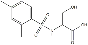 2-[(2,4-dimethylbenzene)sulfonamido]-3-hydroxypropanoic acid Struktur