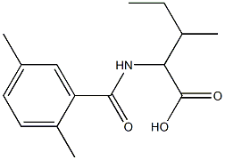 2-[(2,5-dimethylphenyl)formamido]-3-methylpentanoic acid Struktur