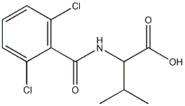 2-[(2,6-dichlorophenyl)formamido]-3-methylbutanoic acid Struktur