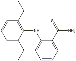 2-[(2,6-diethylphenyl)amino]benzene-1-carbothioamide Struktur