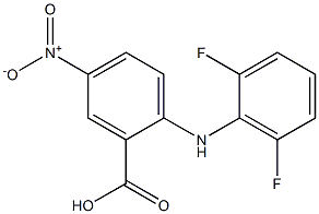 2-[(2,6-difluorophenyl)amino]-5-nitrobenzoic acid Struktur