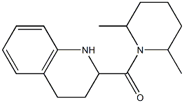 2-[(2,6-dimethylpiperidin-1-yl)carbonyl]-1,2,3,4-tetrahydroquinoline Struktur