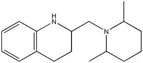 2-[(2,6-dimethylpiperidin-1-yl)methyl]-1,2,3,4-tetrahydroquinoline Struktur