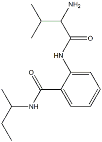 2-[(2-amino-3-methylbutanoyl)amino]-N-(sec-butyl)benzamide Struktur