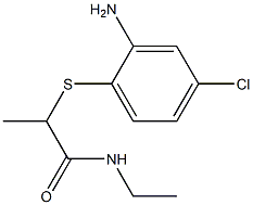 2-[(2-amino-4-chlorophenyl)sulfanyl]-N-ethylpropanamide Struktur