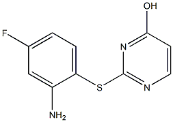 2-[(2-amino-4-fluorophenyl)sulfanyl]pyrimidin-4-ol Struktur