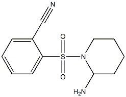 2-[(2-aminopiperidine-1-)sulfonyl]benzonitrile Struktur