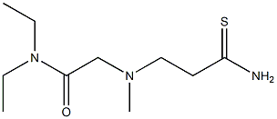 2-[(2-carbamothioylethyl)(methyl)amino]-N,N-diethylacetamide Struktur