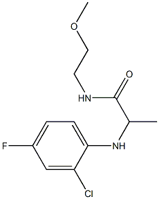 2-[(2-chloro-4-fluorophenyl)amino]-N-(2-methoxyethyl)propanamide Struktur