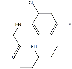 2-[(2-chloro-4-fluorophenyl)amino]-N-(pentan-3-yl)propanamide Struktur