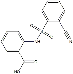 2-[(2-cyanobenzene)sulfonamido]benzoic acid Struktur