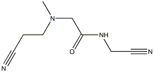 2-[(2-cyanoethyl)(methyl)amino]-N-(cyanomethyl)acetamide Struktur