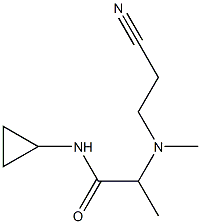 2-[(2-cyanoethyl)(methyl)amino]-N-cyclopropylpropanamide Struktur