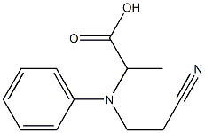 2-[(2-cyanoethyl)(phenyl)amino]propanoic acid Struktur