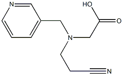 2-[(2-cyanoethyl)(pyridin-3-ylmethyl)amino]acetic acid Struktur