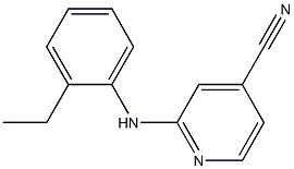 2-[(2-ethylphenyl)amino]pyridine-4-carbonitrile Struktur