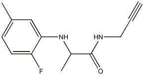 2-[(2-fluoro-5-methylphenyl)amino]-N-(prop-2-yn-1-yl)propanamide Struktur