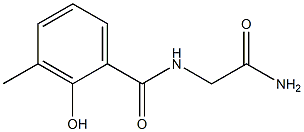 2-[(2-hydroxy-3-methylphenyl)formamido]acetamide Struktur