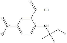 2-[(2-methylbutan-2-yl)amino]-5-nitrobenzoic acid Struktur