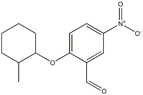 2-[(2-methylcyclohexyl)oxy]-5-nitrobenzaldehyde Struktur