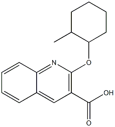 2-[(2-methylcyclohexyl)oxy]quinoline-3-carboxylic acid Struktur