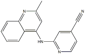 2-[(2-methylquinolin-4-yl)amino]isonicotinonitrile Struktur