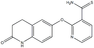 2-[(2-oxo-1,2,3,4-tetrahydroquinolin-6-yl)oxy]pyridine-3-carbothioamide Struktur