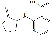 2-[(2-oxooxolan-3-yl)amino]pyridine-3-carboxylic acid Struktur