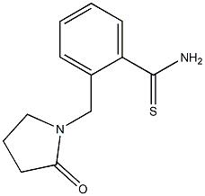 2-[(2-oxopyrrolidin-1-yl)methyl]benzenecarbothioamide Struktur