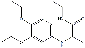 2-[(3,4-diethoxyphenyl)amino]-N-ethylpropanamide Struktur