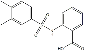 2-[(3,4-dimethylbenzene)sulfonamido]benzoic acid Struktur